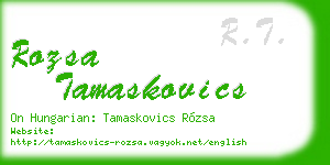 rozsa tamaskovics business card